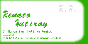 renato hutiray business card