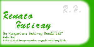 renato hutiray business card